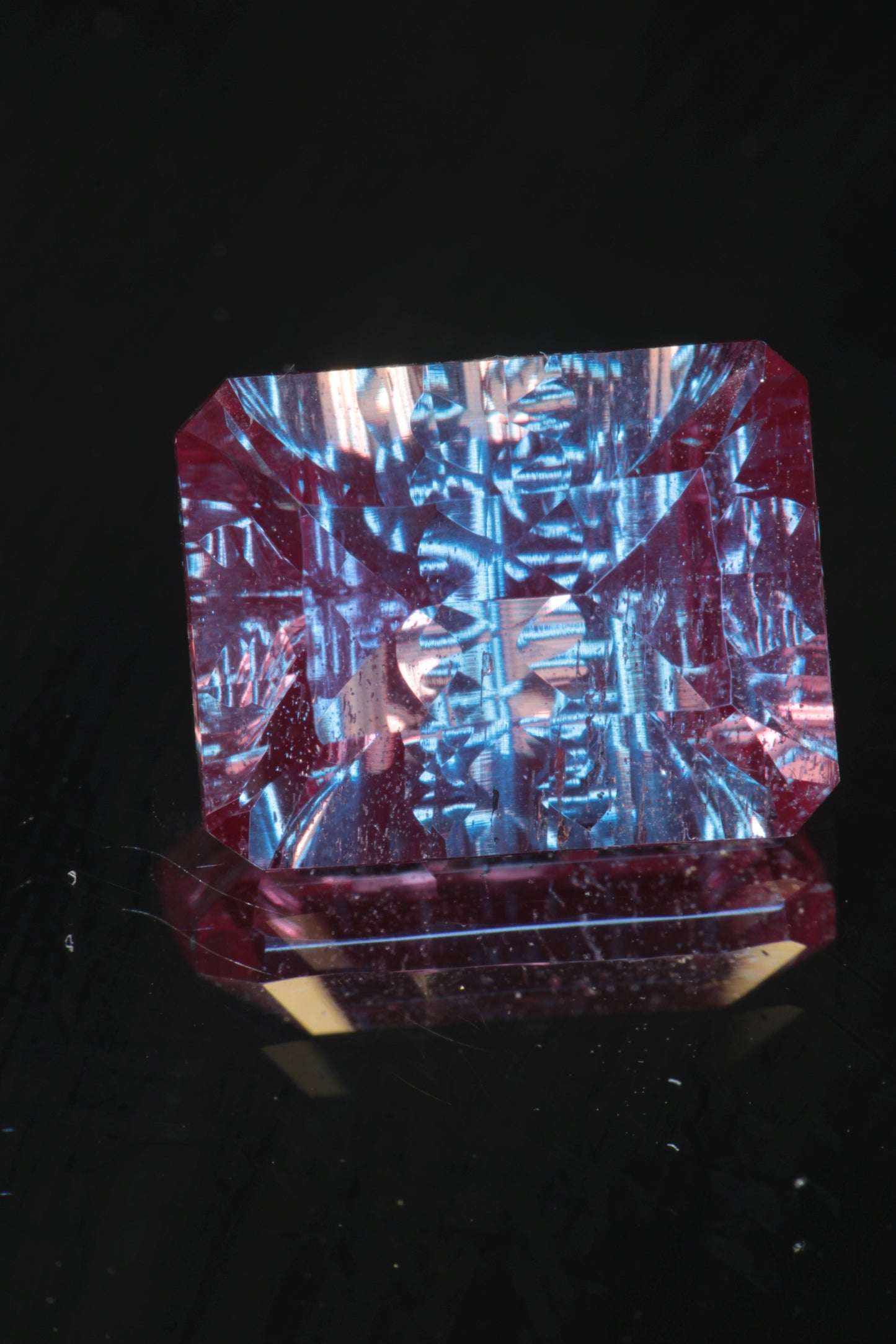 Fantasy Cut Laser Alexandrite Stones, Lab Created Red Glow Alexandrite