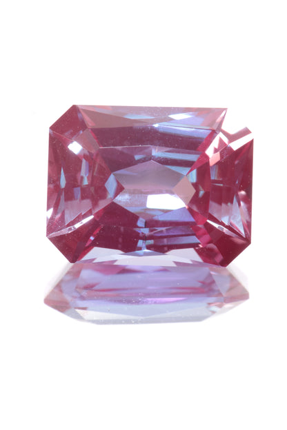 Laser Alexandrite Faceted Stones Lab Created, Red Glow Alexandrite