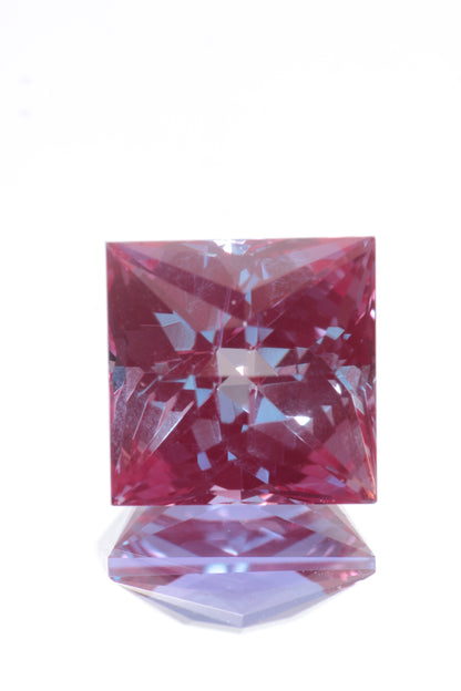 Laser Alexandrite Faceted Stones Lab Created, Red Glow Alexandrite