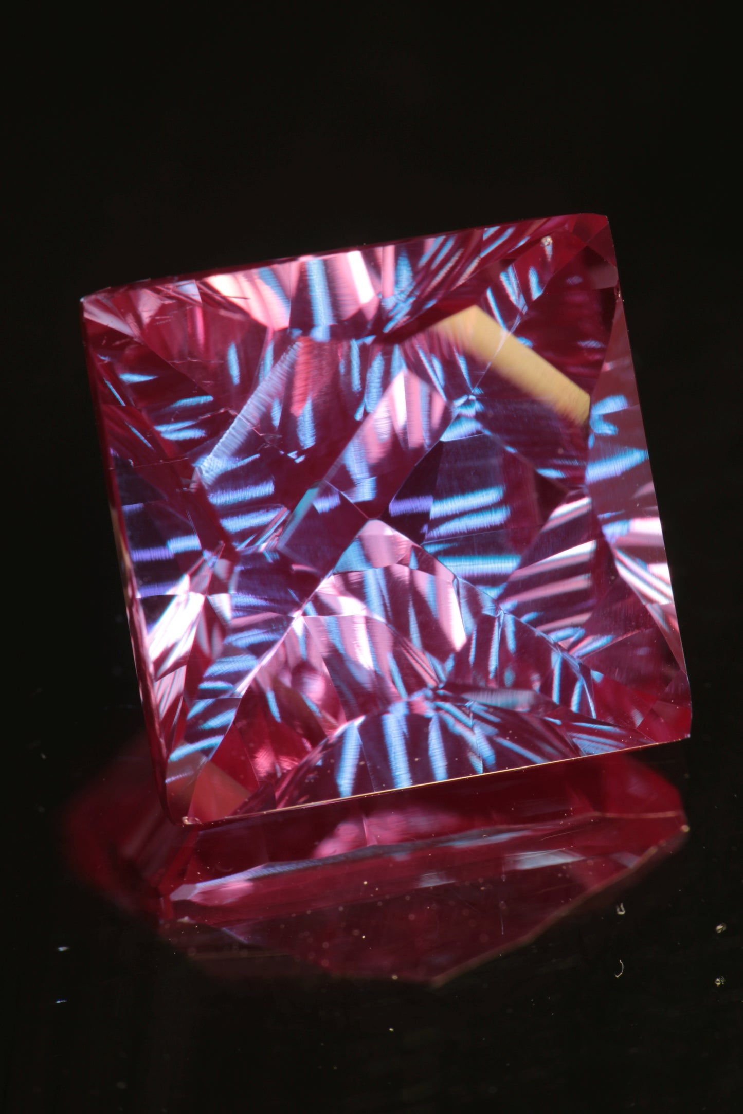 Fantasy Cut Laser Alexandrite Stones, Lab Created Red Glow Alexandrite
