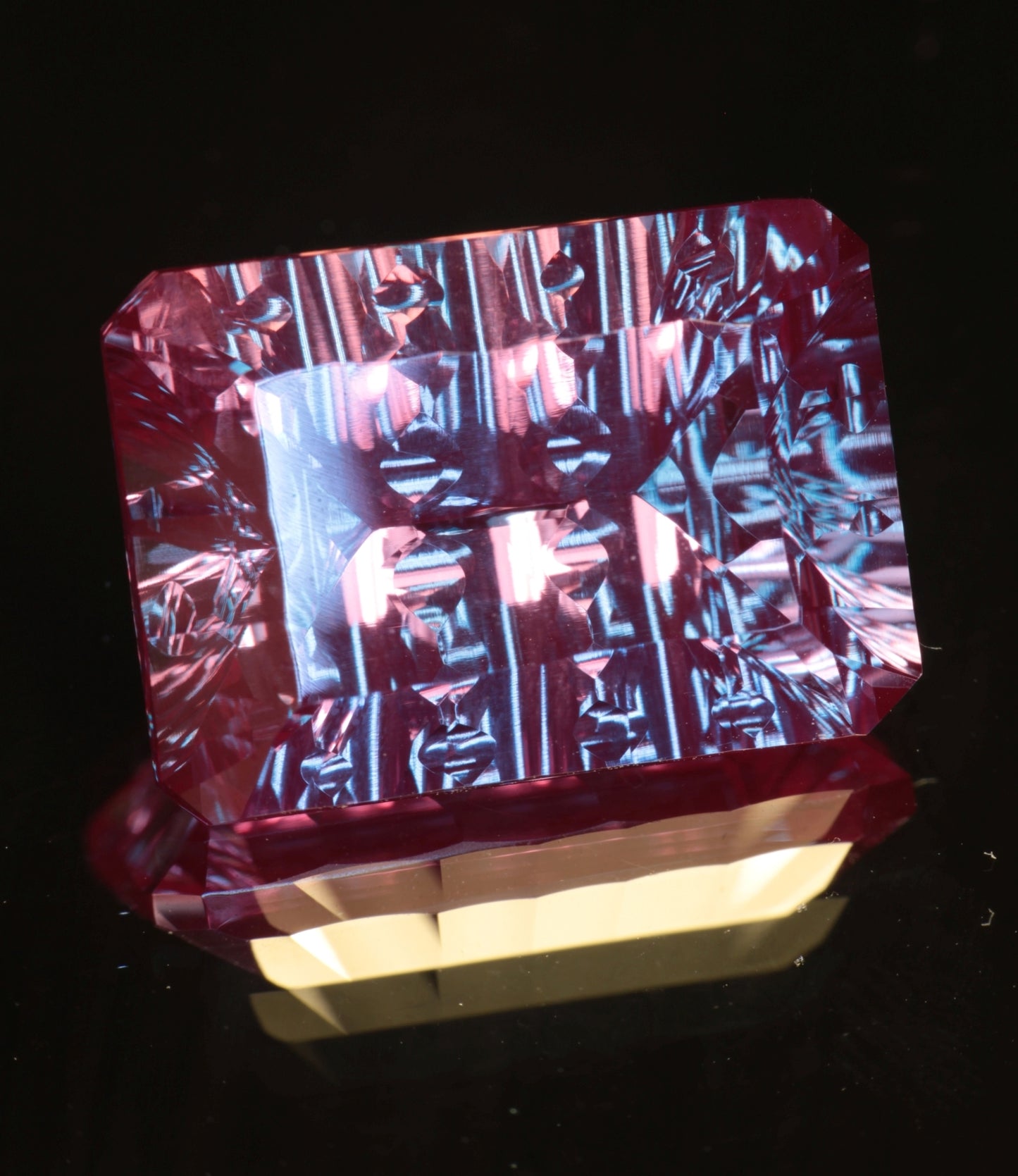 Fantasy Cut Laser Alexandrite Stones, Lab Created Red Glow Alexandrite
