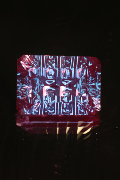 Fantasy Cut Laser Alexandrite Stones, Lab Created Red Glow Alexandrite