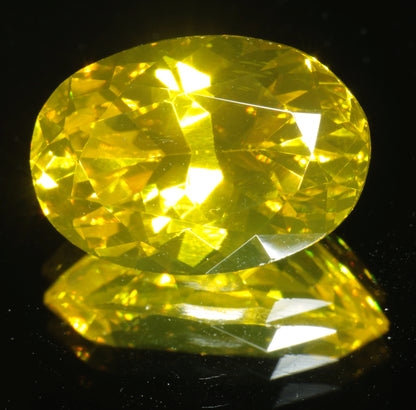 Golden Laser Garnet Faceted Stones, Nd+Ce YAG