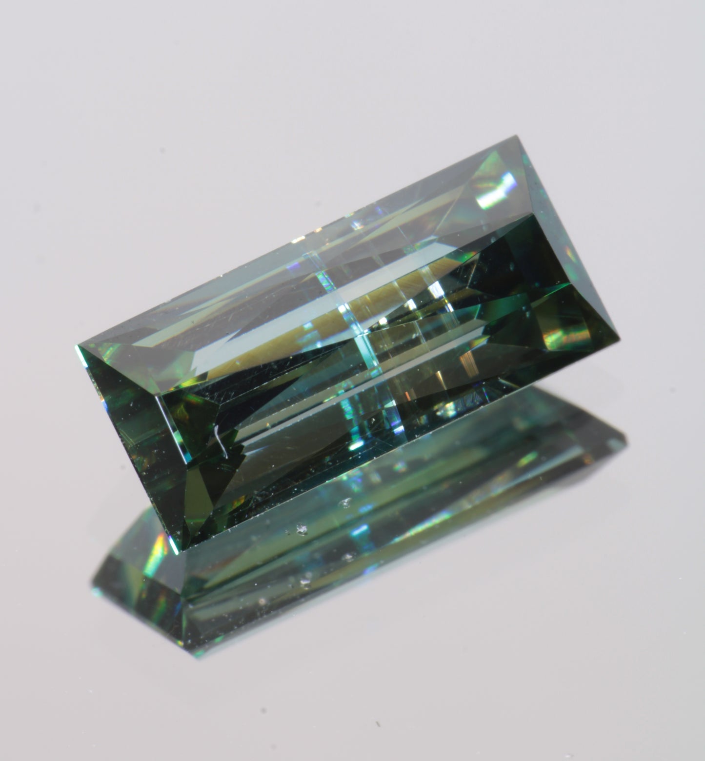 Dichroic Moissanite, Loose Yellow and Blue Faceted Gemstones