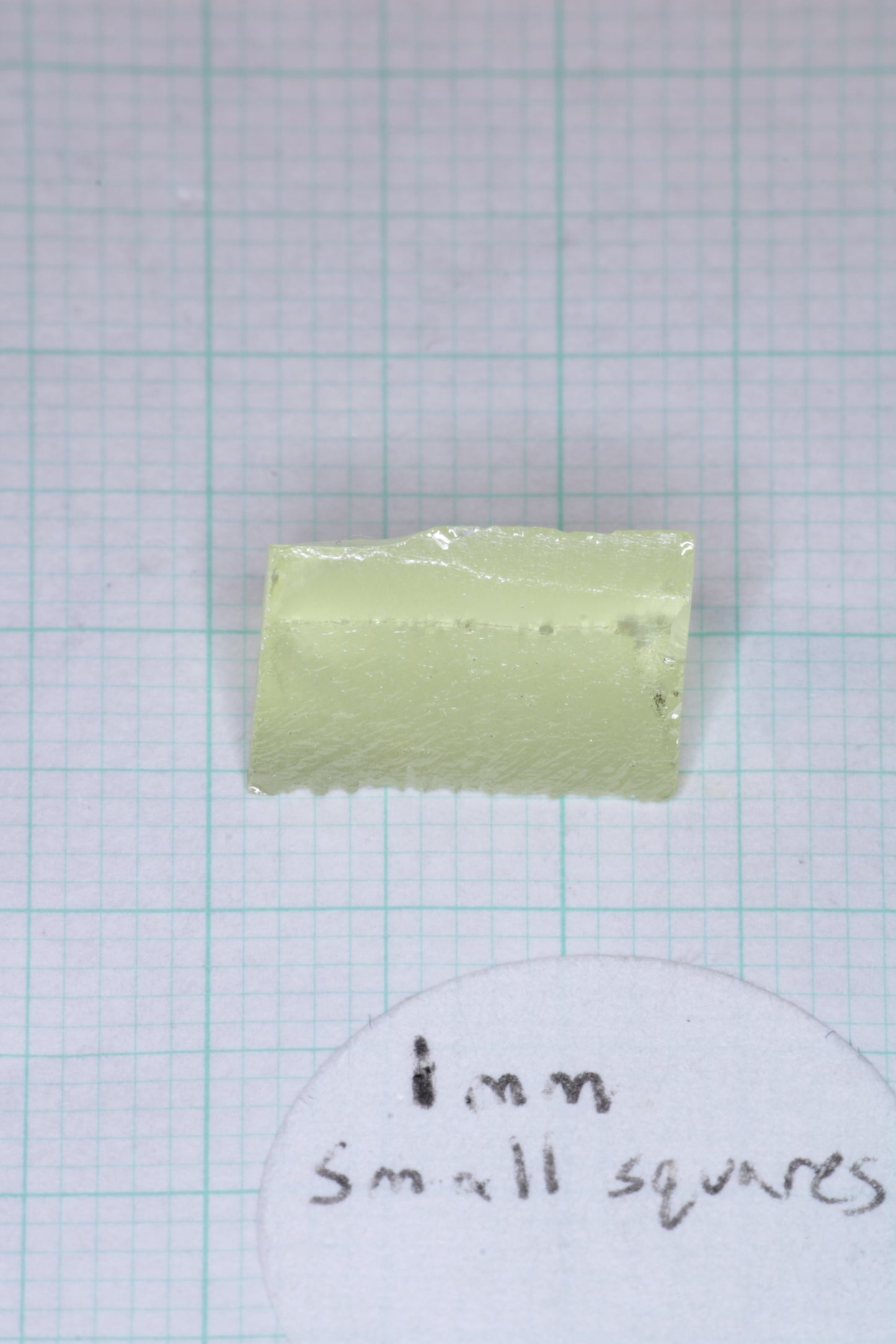 Ghost Garnet aka Pr:LuAG Lumogarnet Facet Rough Green with Orange Glow