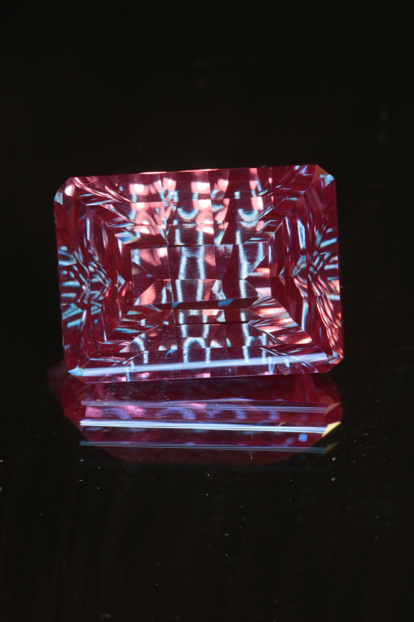 Fantasy Cut Laser Alexandrite Stones, Lab Created Red Glow Alexandrite