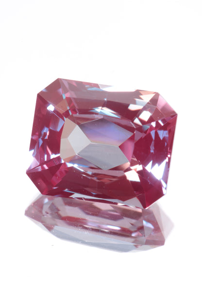 Laser Alexandrite Faceted Stones Lab Created, Red Glow Alexandrite