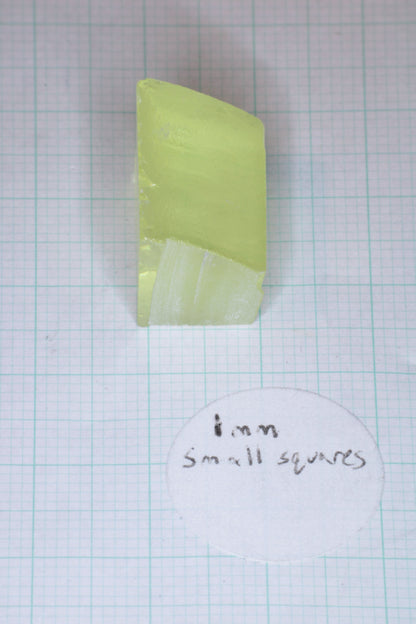 Ghost Garnet aka Pr:LuAG Lumogarnet Facet Rough Green with Orange Glow