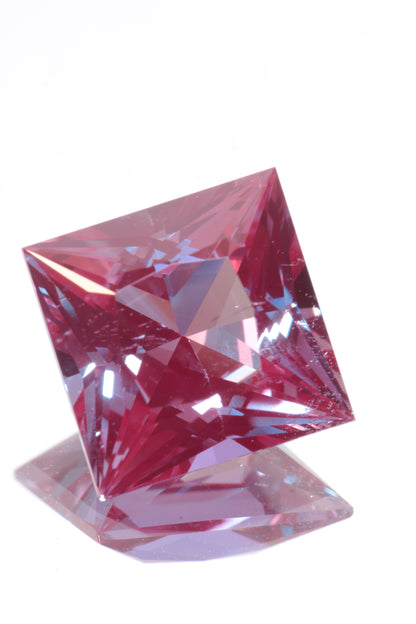 Laser Alexandrite Faceted Stones Lab Created, Red Glow Alexandrite