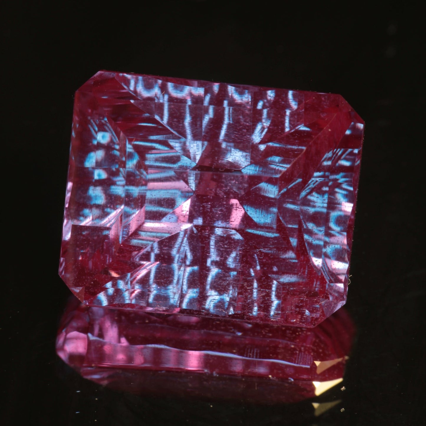 Fantasy Cut Laser Alexandrite Stones, Lab Created Red Glow Alexandrite