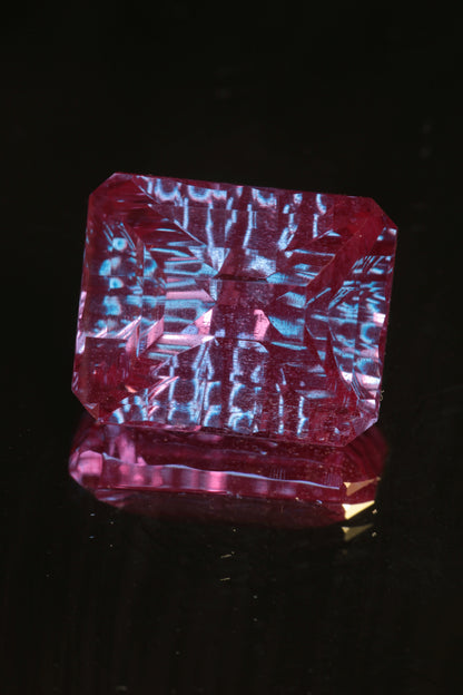 Fantasy Cut Laser Alexandrite Stones, Lab Created Red Glow Alexandrite