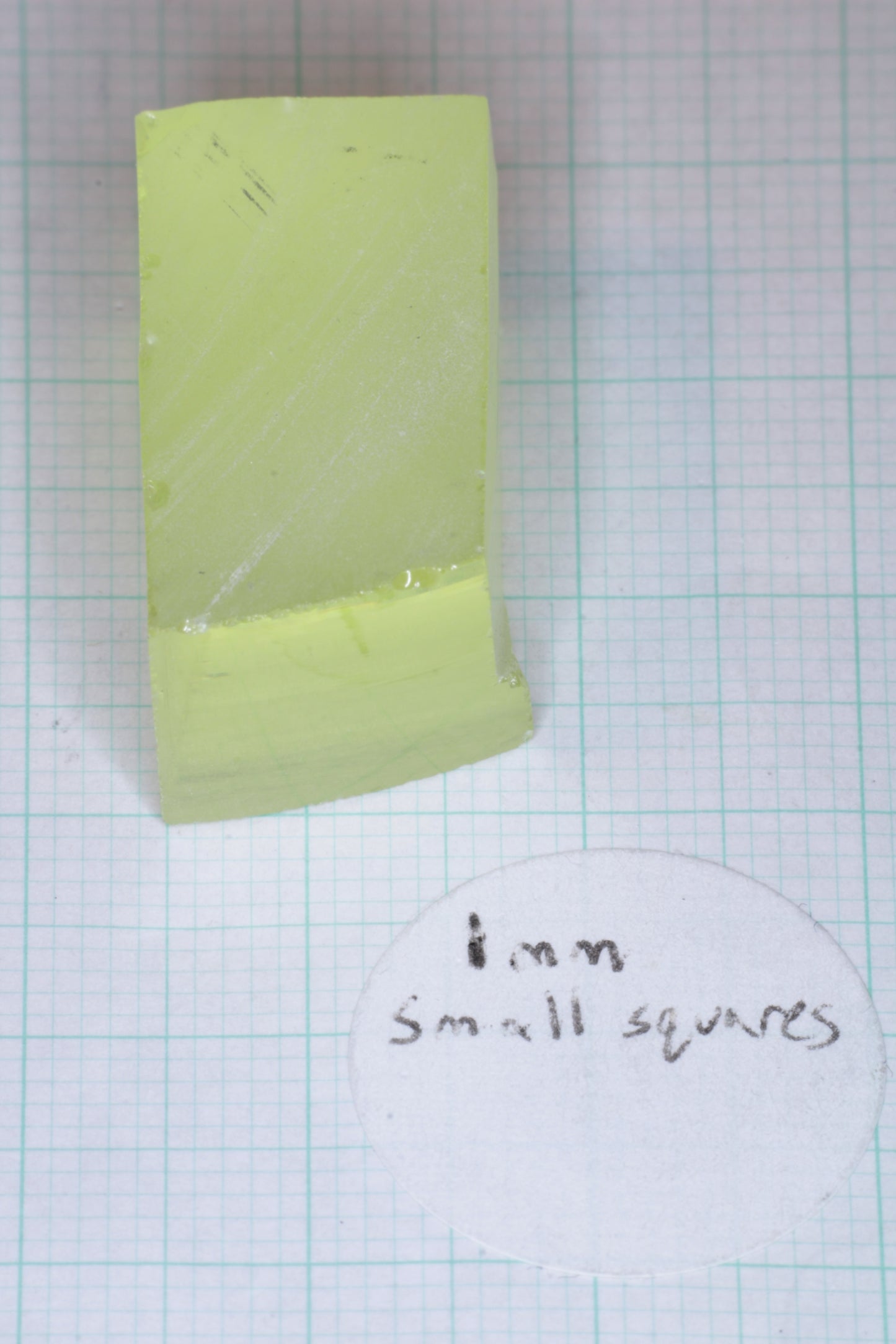 Ghost Garnet aka Pr:LuAG Lumogarnet Facet Rough Green with Orange Glow