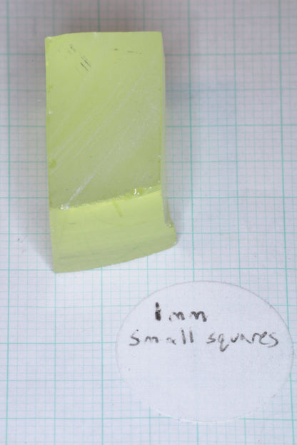 Ghost Garnet aka Pr:LuAG Lumogarnet Facet Rough Green with Orange Glow