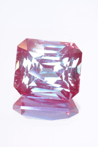 Laser Alexandrite Faceted Stones Lab Created, Red Glow Alexandrite