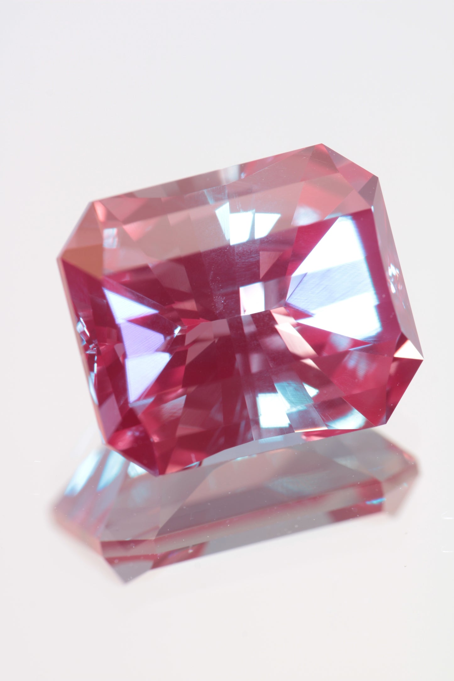 Laser Alexandrite Faceted Stones Lab Created, Red Glow Alexandrite