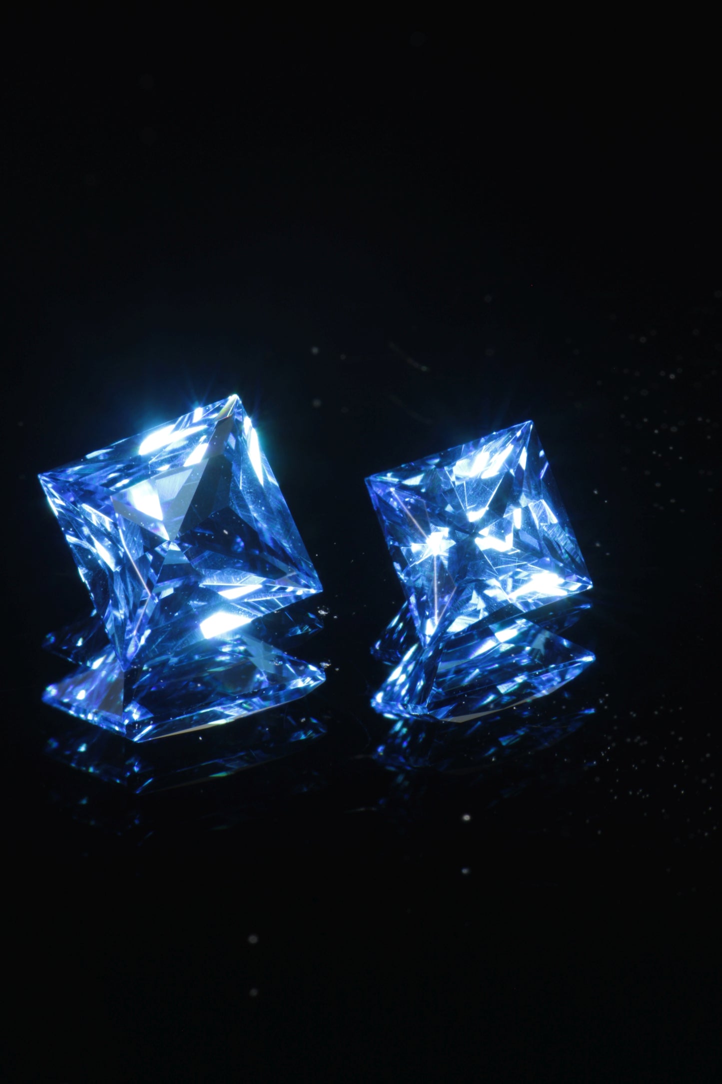 Laser Cobalt Spinel Fancy Cut Gems, Lab Grown Blue Spinel