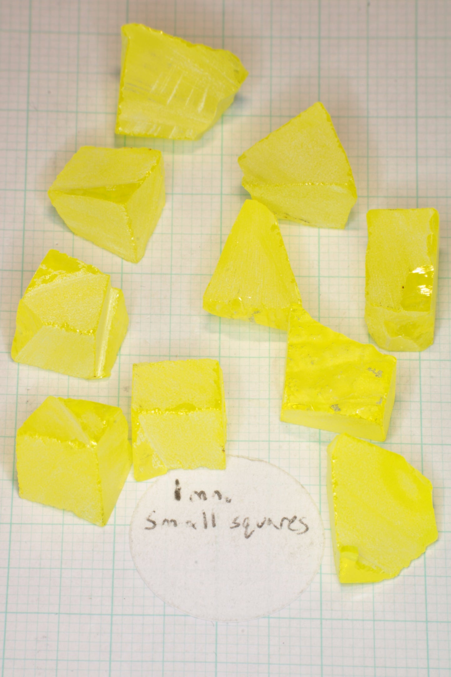 Glow in the Dark GAGG Lumogarnet Facet Rough "Long Glow"!!