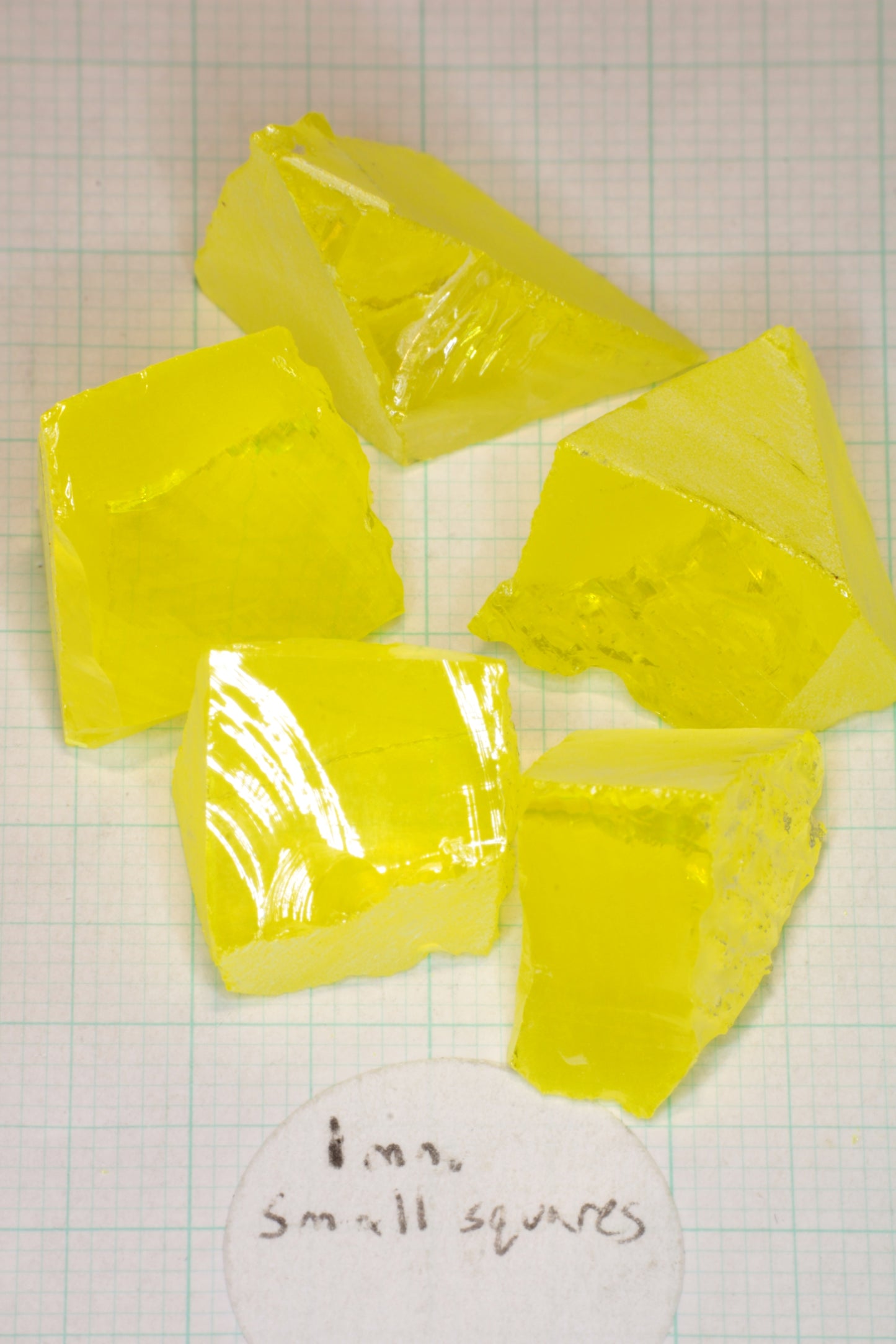 Glow in the Dark GAGG Lumogarnet Facet Rough "Long Glow"!!