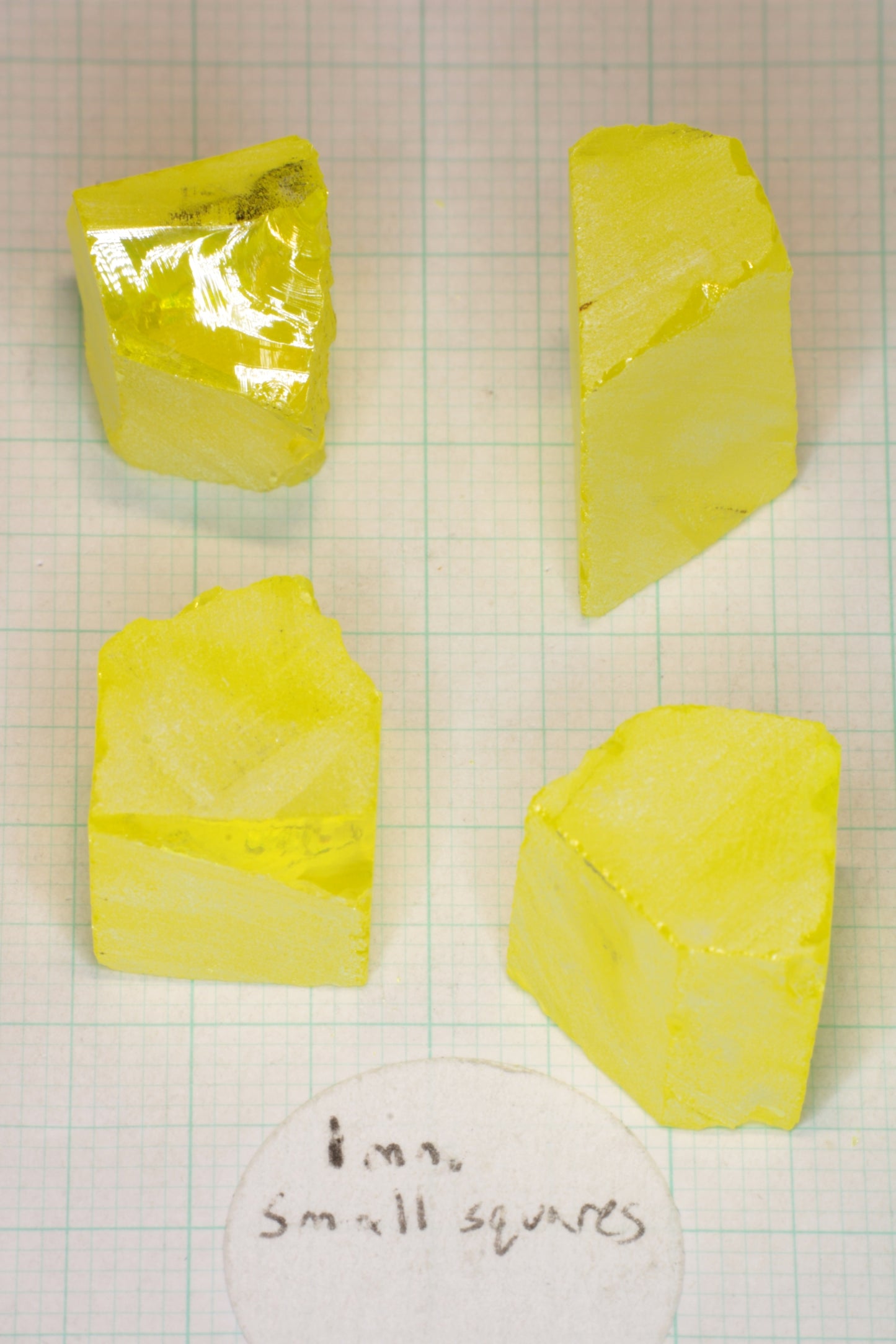 Glow in the Dark GAGG Lumogarnet Facet Rough "Long Glow"!!