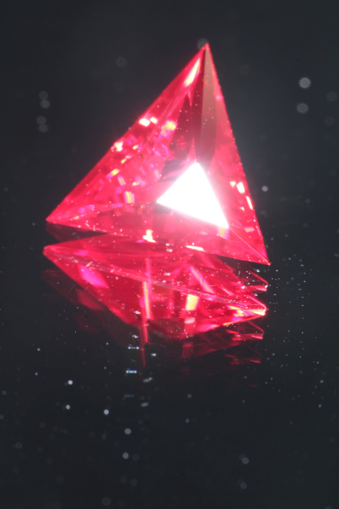 Blood Red Ruby Loose Faceted Stones Czochralski Pulled Crystal