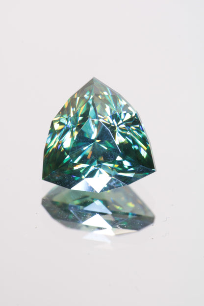 Dichroic Moissanite, Loose Yellow and Blue Faceted Gemstones