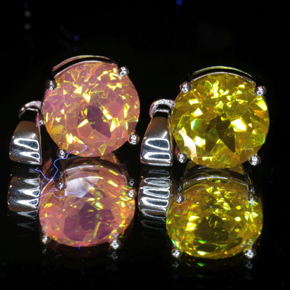Golden Laser Garnet Jewelry, Earrings Pendants and Rings Ce Nd YAG