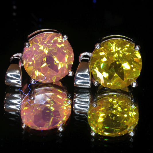 Golden Laser Garnet Jewelry, Earrings Pendants and Rings Ce Nd YAG