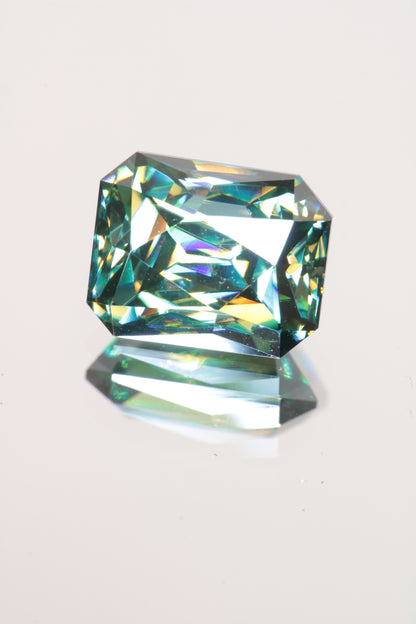 Dichroic Moissanite, Loose Yellow and Blue Faceted Gemstones