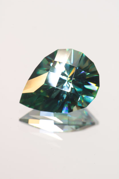 Dichroic Moissanite, Loose Yellow and Blue Faceted Gemstones