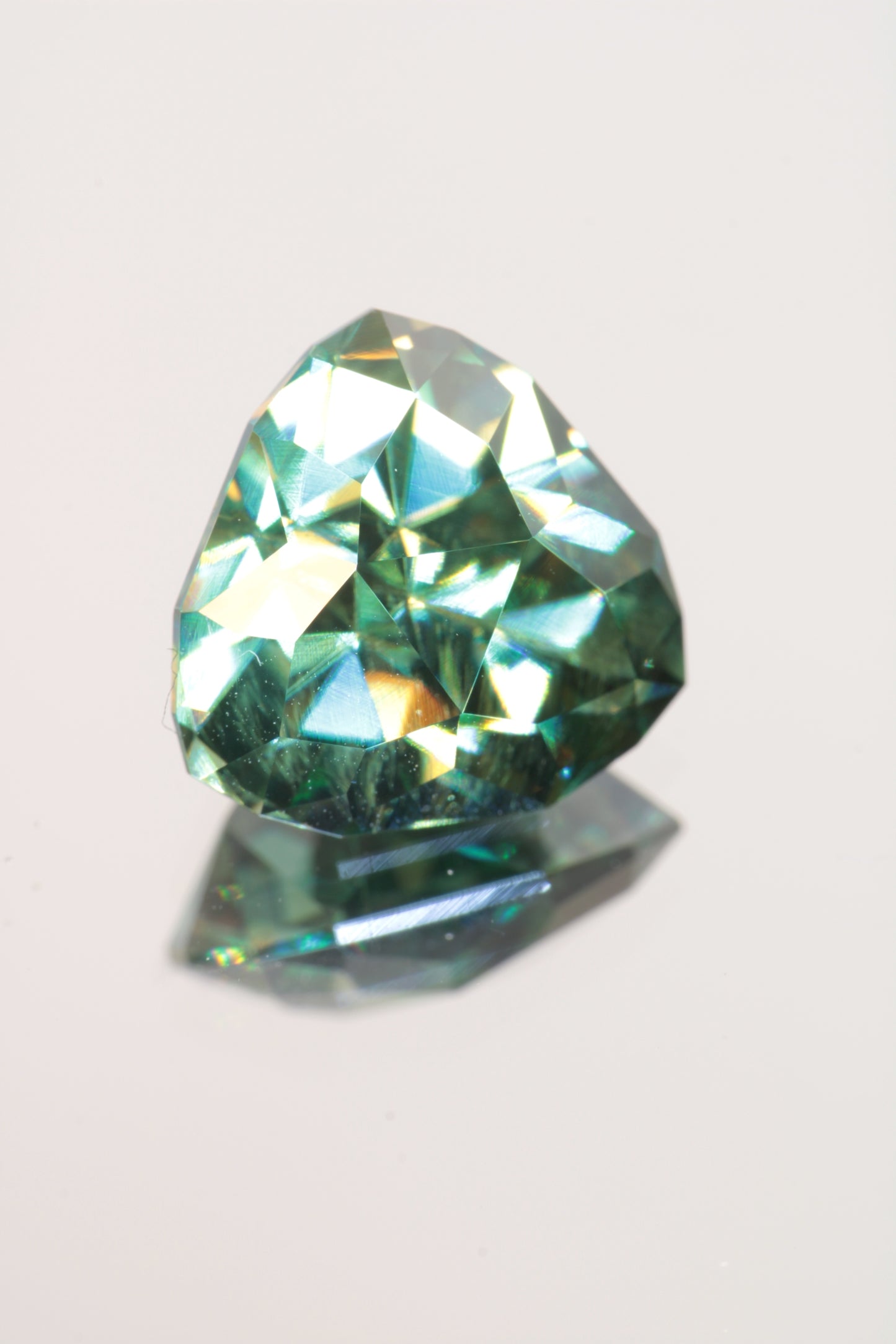 Dichroic Moissanite, Loose Yellow and Blue Faceted Gemstones