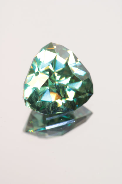 Dichroic Moissanite, Loose Yellow and Blue Faceted Gemstones