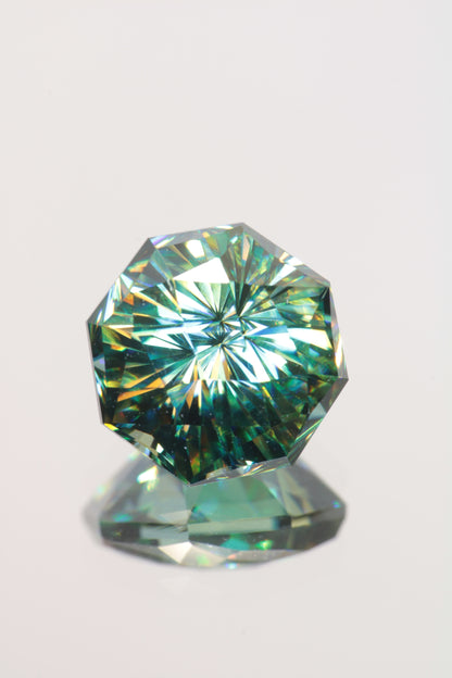 Dichroic Moissanite, Loose Yellow and Blue Faceted Gemstones