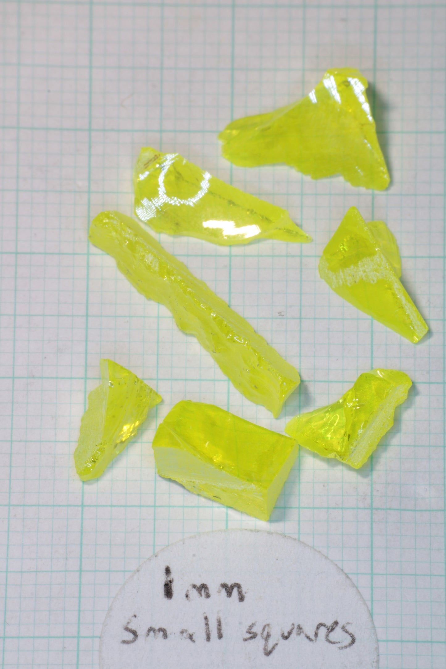 Glow in the Dark GAGG Lumogarnet Facet Rough "Long Glow"!!