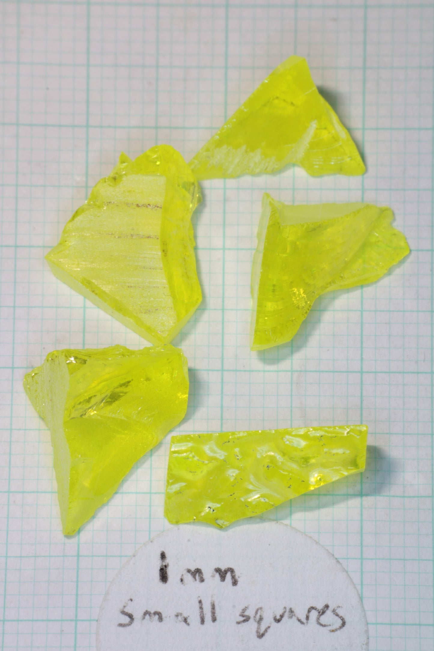 Glow in the Dark GAGG Lumogarnet Facet Rough "Long Glow"!!