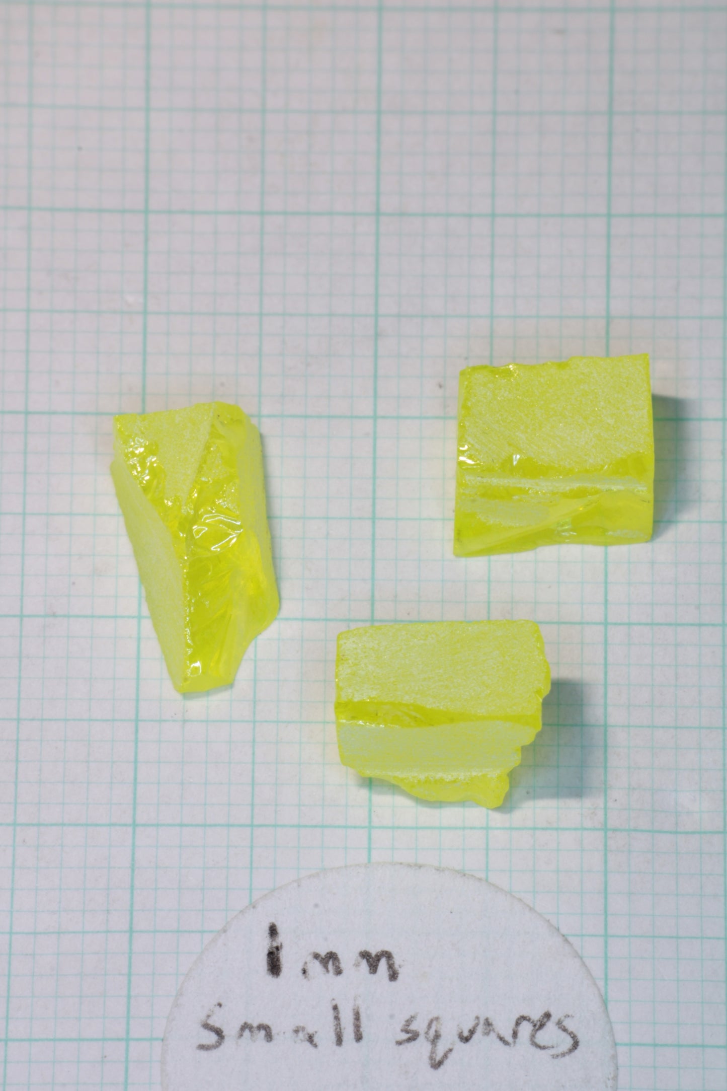 Glow in the Dark GAGG Lumogarnet Facet Rough "Long Glow"!!