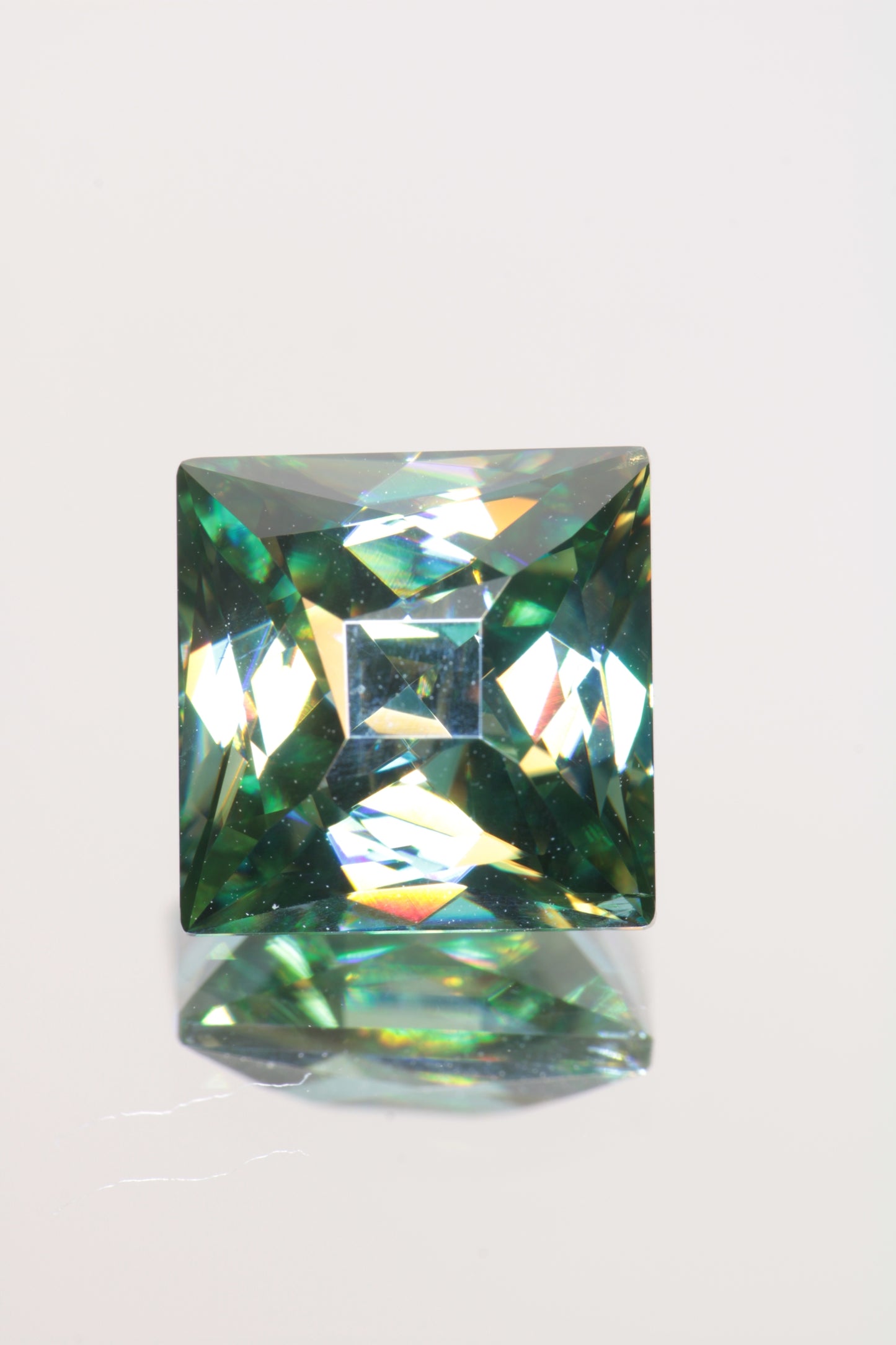 Dichroic Moissanite, Loose Yellow and Blue Faceted Gemstones