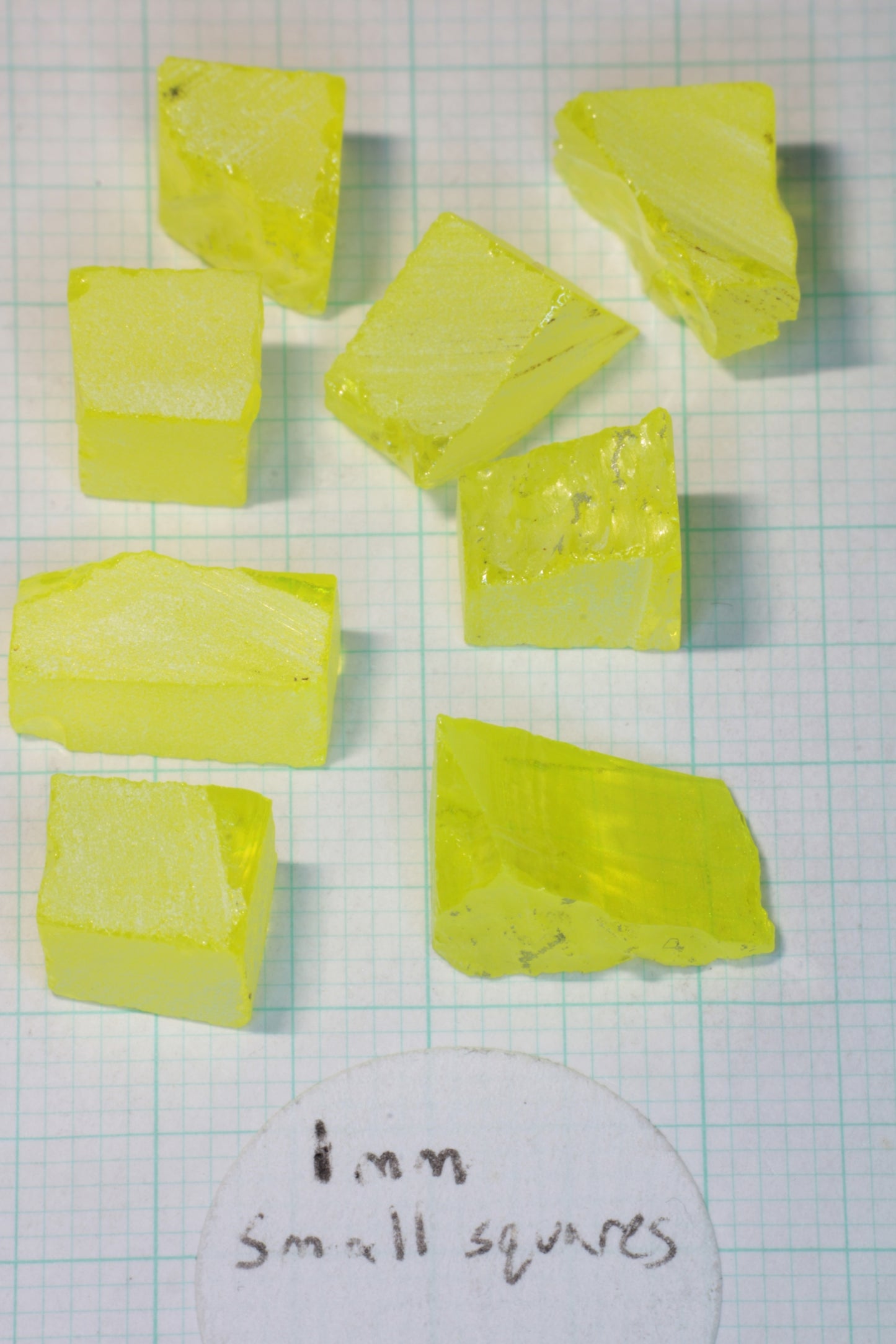 Glow in the Dark GAGG Lumogarnet Facet Rough "Long Glow"!!