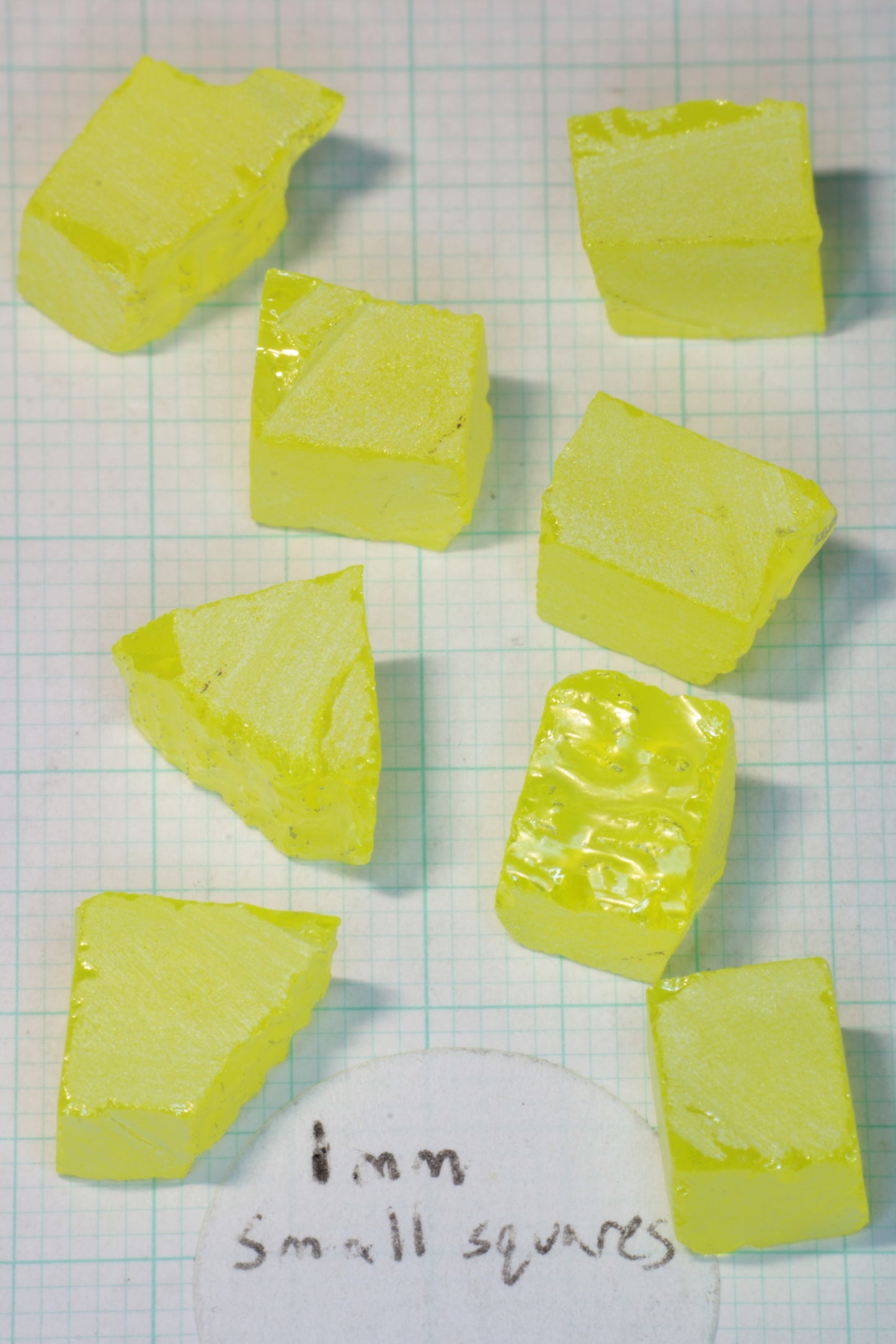 Glow in the Dark GAGG Lumogarnet Facet Rough "Long Glow"!!