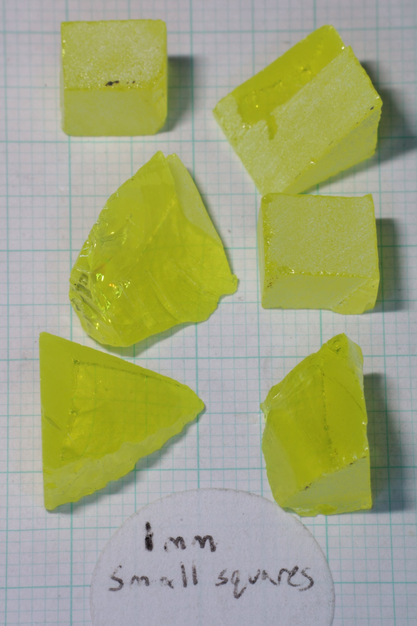 Glow in the Dark GAGG Lumogarnet Facet Rough "Long Glow"!!