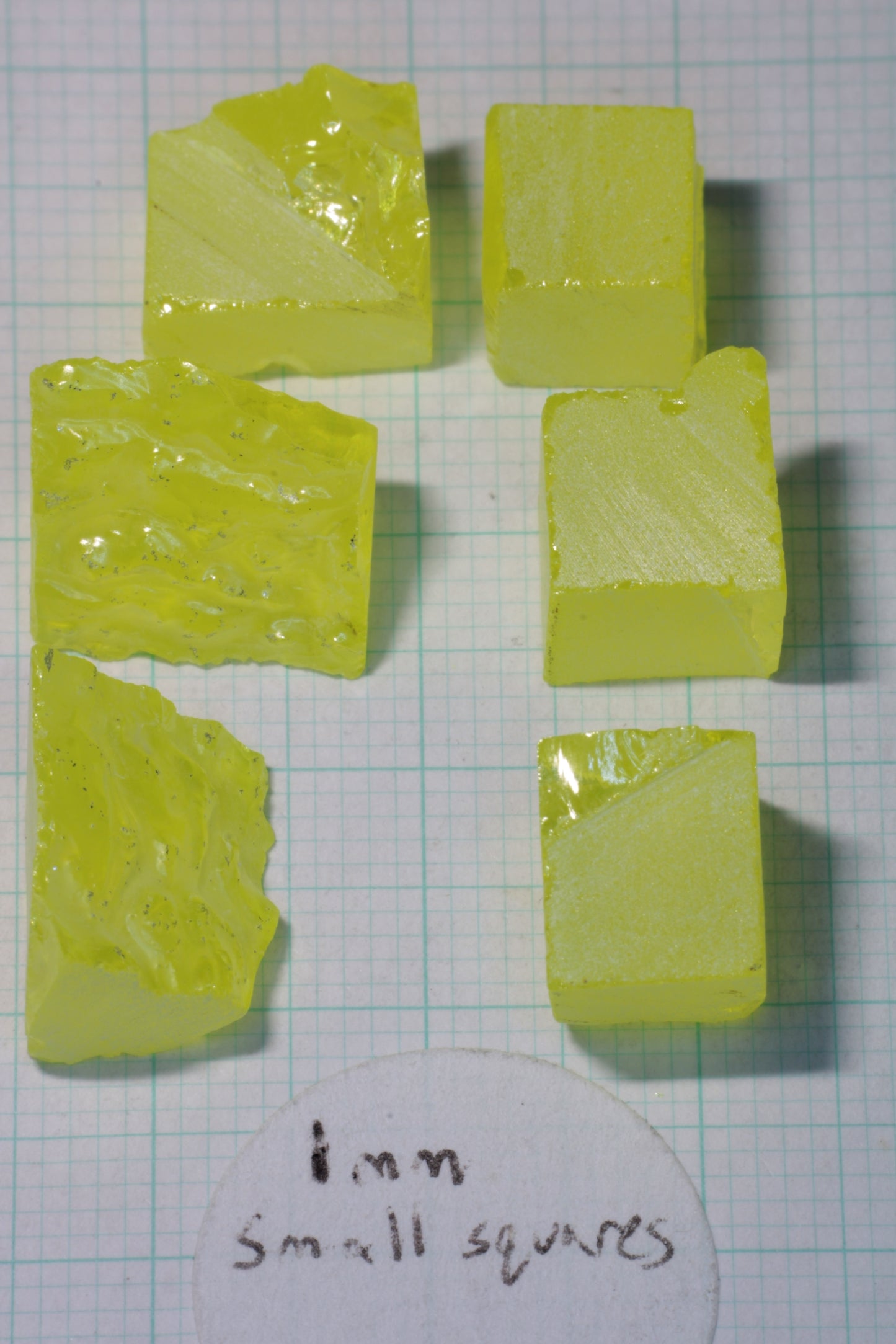 Glow in the Dark GAGG Lumogarnet Facet Rough "Long Glow"!!