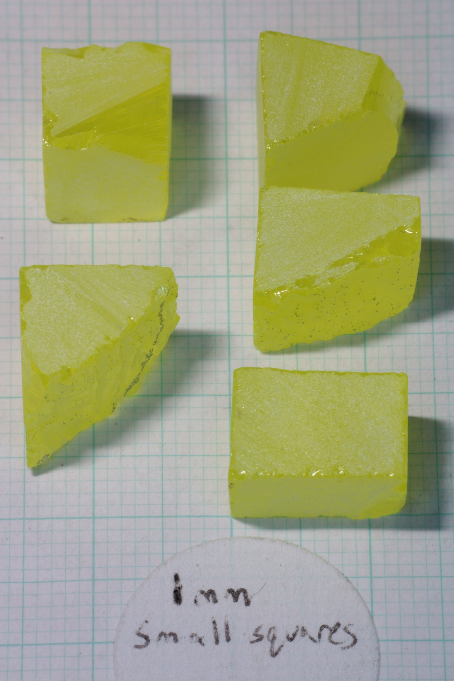 Glow in the Dark GAGG Lumogarnet Facet Rough "Long Glow"!!