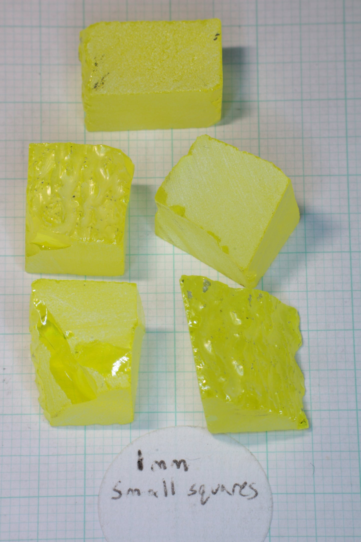 Glow in the Dark GAGG Lumogarnet Facet Rough "Long Glow"!!