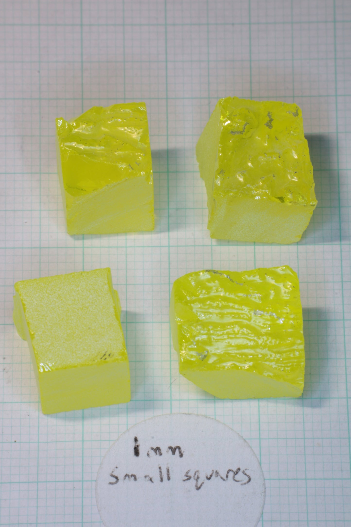 Glow in the Dark GAGG Lumogarnet Facet Rough "Long Glow"!!
