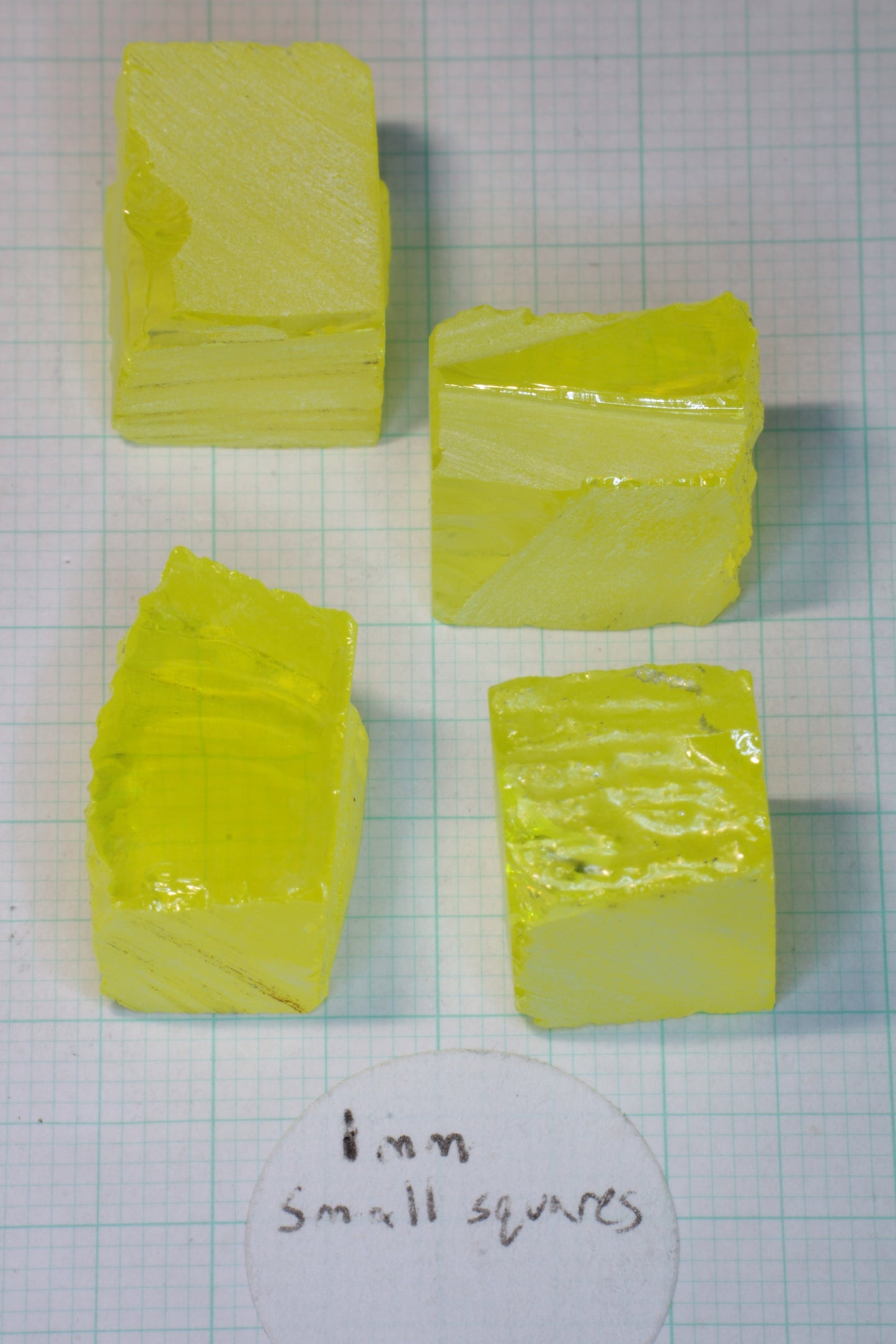 Glow in the Dark GAGG Lumogarnet Facet Rough "Long Glow"!!