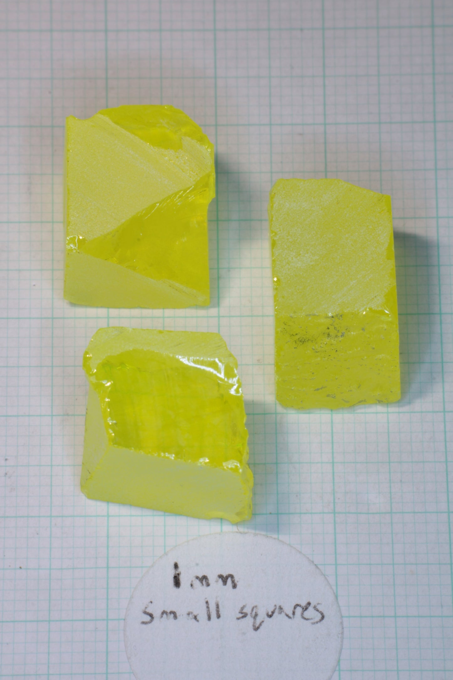 Glow in the Dark GAGG Lumogarnet Facet Rough "Long Glow"!!