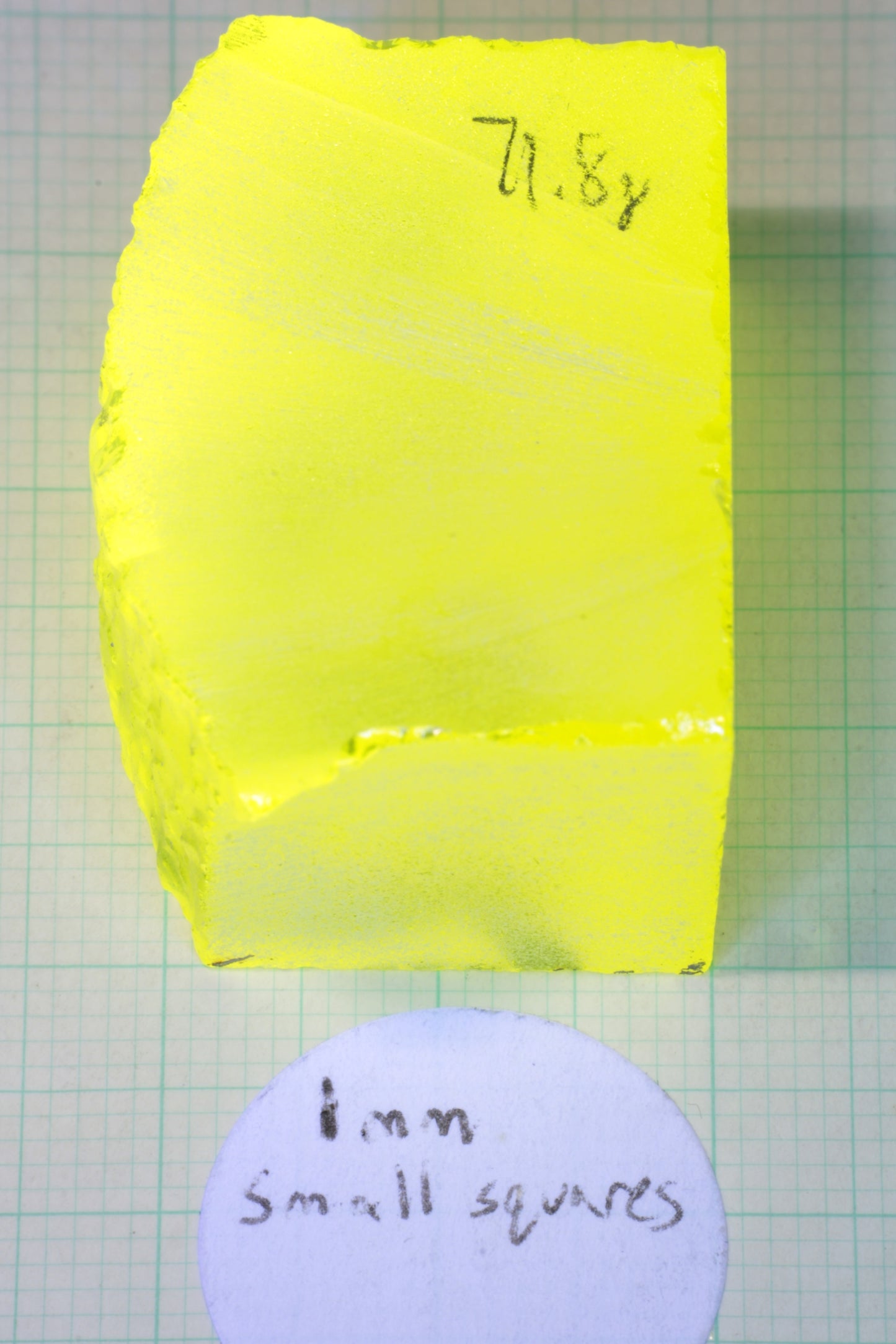 Glow in the Dark GAGG Lumogarnet Facet Rough "Long Glow"!!