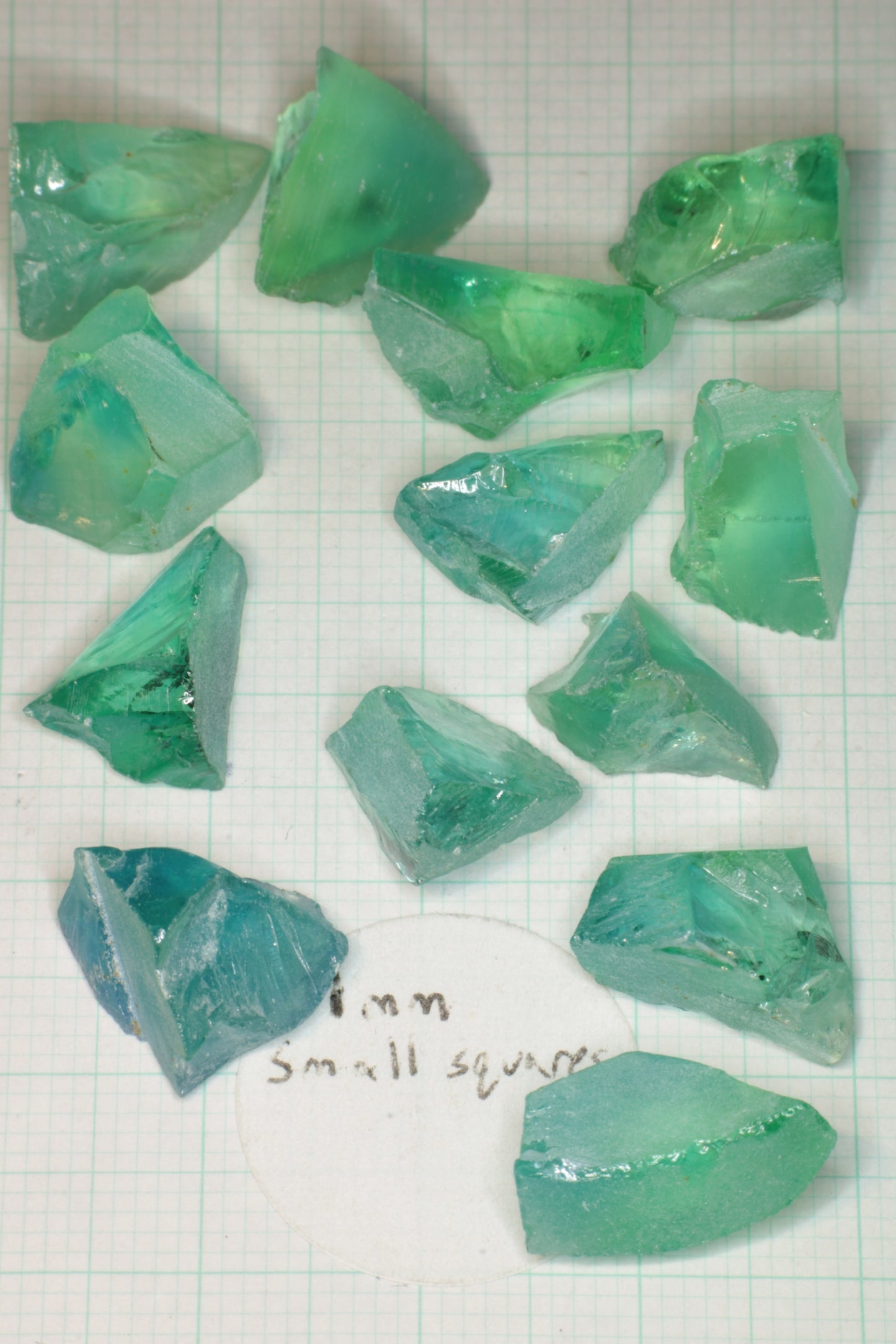 Green Lab Sapphire Rough, Cobalt Doped Sapphire