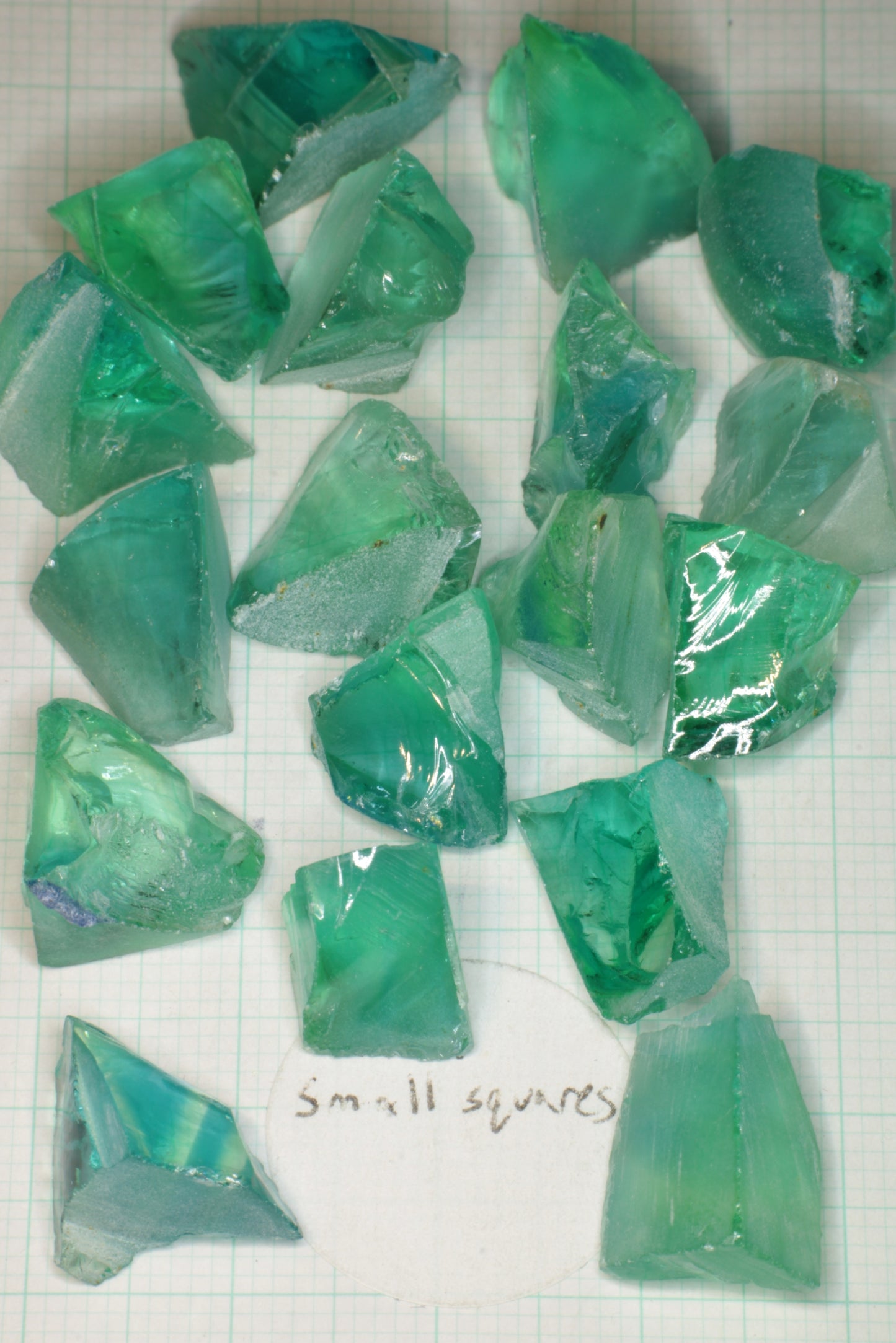 Green Lab Sapphire Rough, Cobalt Doped Sapphire