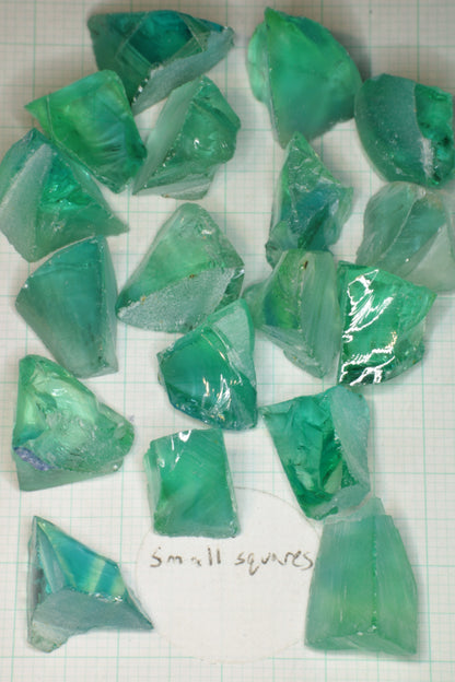 Green Lab Sapphire Rough, Cobalt Doped Sapphire