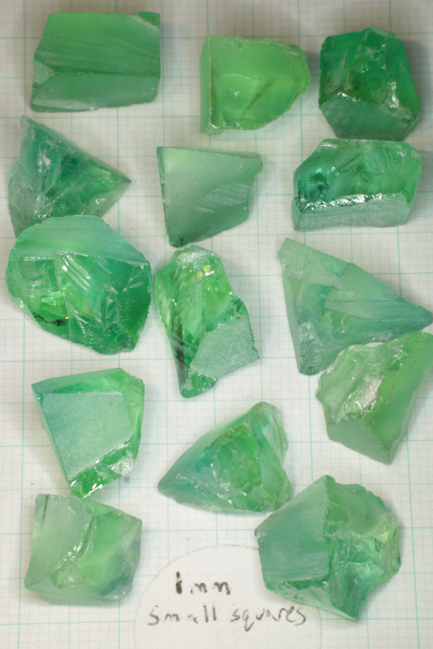 Green Lab Sapphire Rough, Cobalt Doped Sapphire